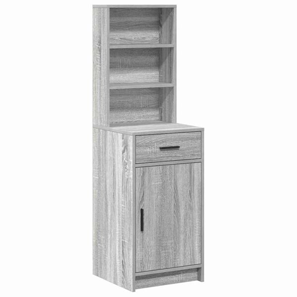 vidaXL Highboard Gr&aring; Sonoma 40 x 40,5 x 135 cm Konstrueret tr&aelig;