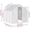 vidaXL drivhus med fundamentramme 3,61 m² aluminium antracitgrå