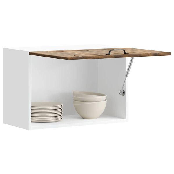 vidaXL k&oslash;kkenv&aelig;gskab Lucca r&oslash;get egetr&aelig;sfarve konstrueret tr&aelig;