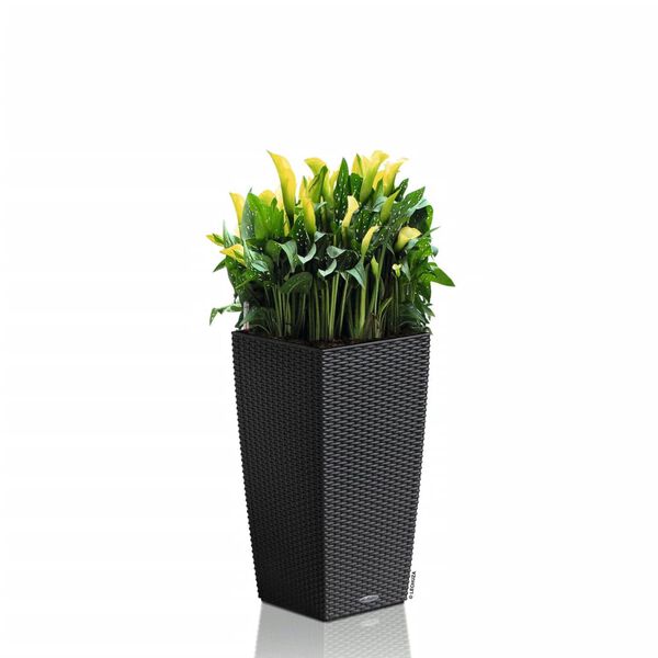 LECHUZA plantekrukke CUBICO Cottage 30 ALL-IN-ONE granitgr&aring;