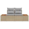 vidaXL Havem&oslash;belsofa Beige 184 x 62 x 85cm polyrattan