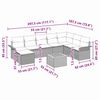vidaXL Havesofa S&aelig;t 9 pcs Sort Poly rattan