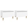 vidaXL sideborde 2 stk. 50x46x35 cm konstrueret tr&aelig; hvid