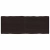 vidaXL bordplade 160x60x(2-4) cm naturlig kant behandlet tr&aelig; m&oslash;rkebrun