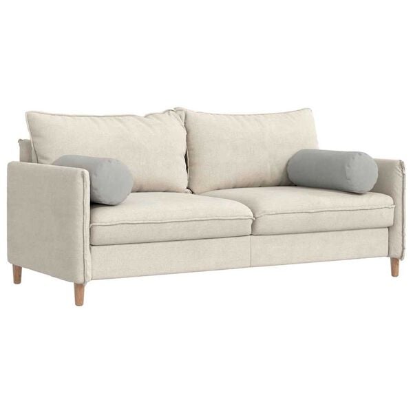 vidaXL Bolsterpuder 2 pcs Lysegrå Ø 25 x 70 cm Mikrofiberstof