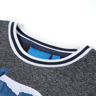 Sweatshirt til børn str. 92 blåmeleret