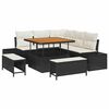 vidaXL Havesofa S&aelig;t 8 stk. Sort polyrattan