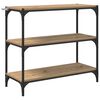 vidaXL Bogskab 3 niveauer 80 x 33 x 70,5 cm Ingeni&oslash;rt tr&aelig; og jern
