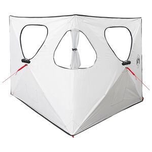 vidaXL Jagttelt Hvid Blackout 145 x 145 x 150 cm Polyester og St&aring;l