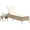 vidaXL loungesofa med bord og hynde polyrattan beige