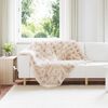 vidaXL Faux Kanin Pels T&aelig;ppe 4 pcs Beige 130 x 150 cm Polyester