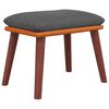 vidaXL fodskammel 45x29,5x35 cm stof og kunstl&aelig;der m&oslash;rkegr&aring;