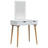 vidaXL Makeupbord S&aelig;t FAUSKE 2 pcs Hvid 76 x 50 x 143 cm