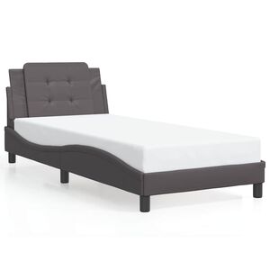 vidaXL sengeramme uden madras Zadar 80x200 cm kunstl&aelig;der gr&aring;