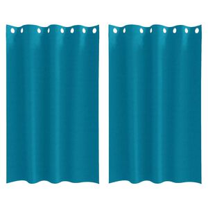 vidaXL M&oslash;rkl&aelig;gningsgardiner med ringe 2 pcs Turkis 175 x 140 cm