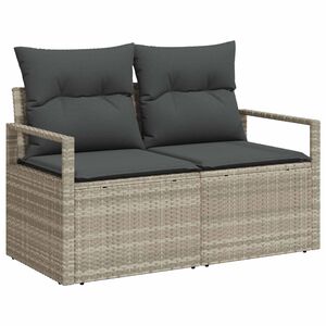 vidaXL Havem&oslash;belsofa med pude 120 x 62 x 69 cm polyrattan