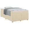 vidaXL Sengestel med madras Creme 120 x 200 cm Stof