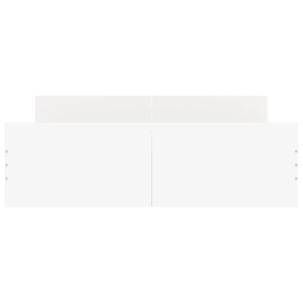 vidaXL sengeramme med sengegavl og fodgærde 135x190 cm hvid