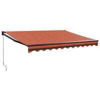 vidaXL foldemarkise 3x2,5 m stof og aluminium orange og brun