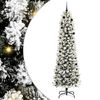 vidaXL Kunstigt juletr&aelig; Hvid 240 cm PVC og metal og plast