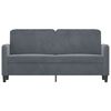 vidaXL 2-personers sofa 140 cm fl&oslash;jl m&oslash;rkegr&aring;