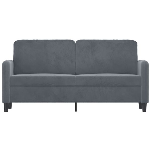 vidaXL 2-personers sofa 140 cm fl&oslash;jl m&oslash;rkegr&aring;