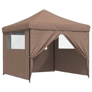 vidaXL Party Tent Brun 292 x 292 x 315 cm Oxford stof