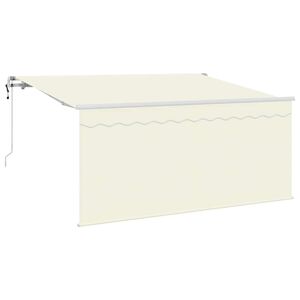 vidaXL Utr&aelig;kkelig Markise Creme 300 x 200 cm Polyester og Aluminium
