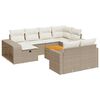 vidaXL sofas&aelig;t til haven 11 dele med hynder polyrattan beige