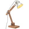 vidaXL industriel skrivebordslampe 58x18x90 cm E27 rund s&oslash;lvfarvet