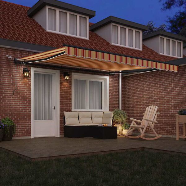 vidaXL Markiseduge med Gul og orange 400 &times; 300 cm Polyester