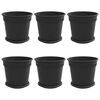 vidaXL Plantepotter 6 pcs Sort &Oslash; 19 x 16 cm Plastik