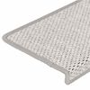 vidaXL selvkl&aelig;bende trappem&aring;tter 15 stk. 65x21x4 cm sisal-look platina