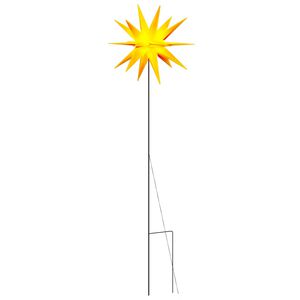 vidaXL juledekoration med LED-lys og jordspyd foldbar 57 cm gul