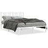 vidaXL sengeramme med sengegavl 140x200 cm metal hvid