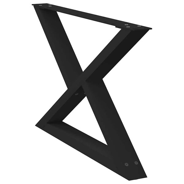 vidaXL sofabordsben 2 stk. sort 70 x (42-43,3) cm st&aring;l