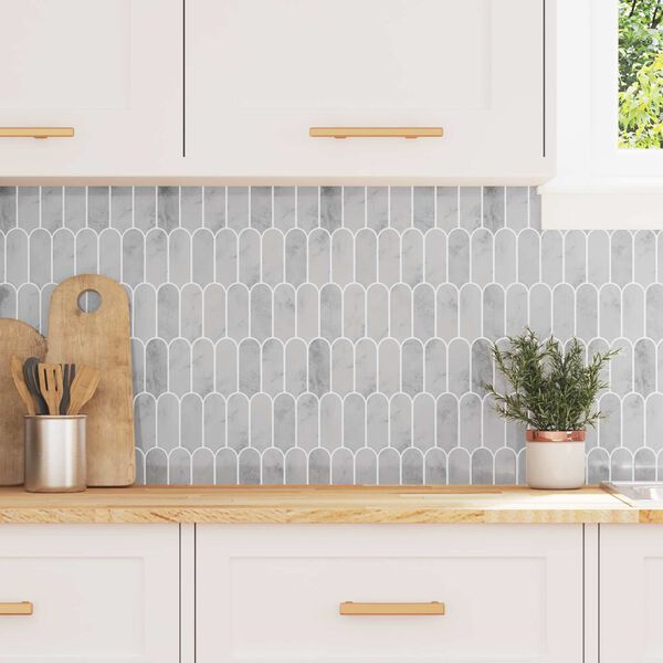 vidaXL Dekorative stickers 10 pcs Gr&aring; Marmor 30 x 30 x 0,8 cm