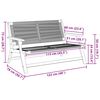 vidaXL Havemøbler Grå 78 x 122 x 73cm Massivt akacietræ