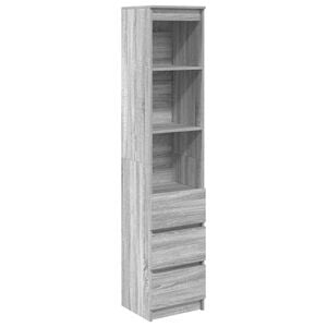 vidaXL h&oslash;jskab 37,5x35x180 cm konstrueret tr&aelig; gr&aring; sonoma-eg