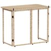vidaXL foldbart havebord 90x51x75 cm polyrattan beige