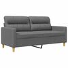 vidaXL 2-personers sofa 140 cm stof m&oslash;rkegr&aring;