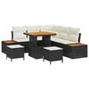 vidaXL Havesofa S&aelig;t 8 stk. 7-Antal s&aelig;der Sort Poly rattan