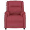 vidaXL løftestol med massagefunktion kunstlæder vinrød