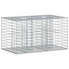vidaXL Gabion h&oslash;jbed 100 x 60 x 55 cm Galvaniseret st&aring;l S&oslash;lv