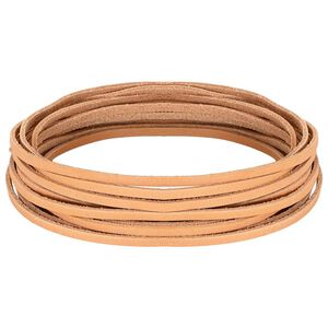 vidaXL L&aelig;derrem Lys Brun 200 x 0,3 cm L&aelig;der