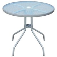 vidaXL cafébord 80 x 71 cm grå stål