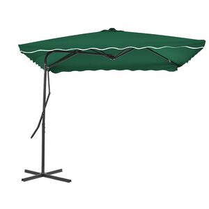 vidaXL parasol 250x250 cm st&aring;lstang gr&oslash;n