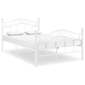 vidaXL sengestel 120x200 cm metal hvid