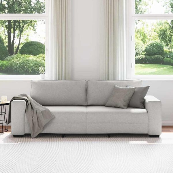 vidaXL 3-personers sofa 220x77x82 cm stof skygr&aring;