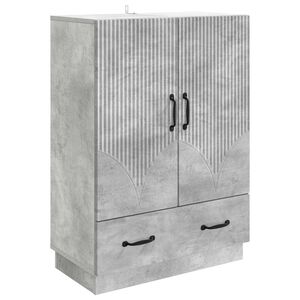 vidaXL Sideboard med skuffe Betongr&aring; 66 x 34,5 x 92 cm Konstrueret tr&aelig;